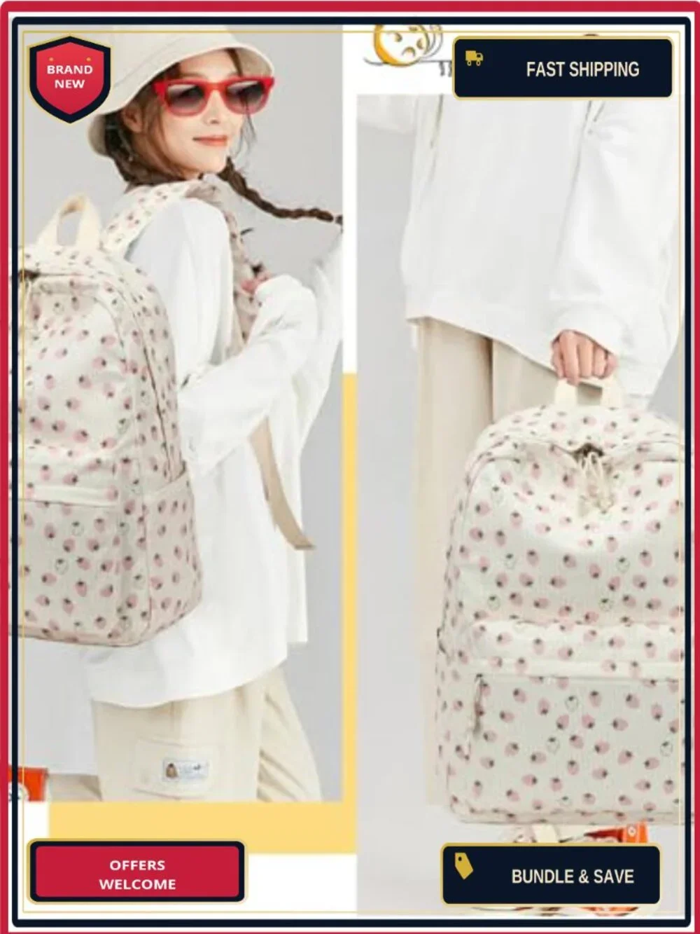 School Backpack Set Girls Women Laptop Bookbag Casual Daypack 3 Piece with